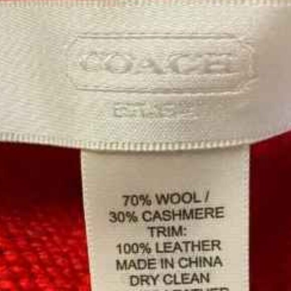 NEW, Coach Cashmere Wool Blend Signature Logo Cable Knit Scarf Shawl - Picture 9 of 16